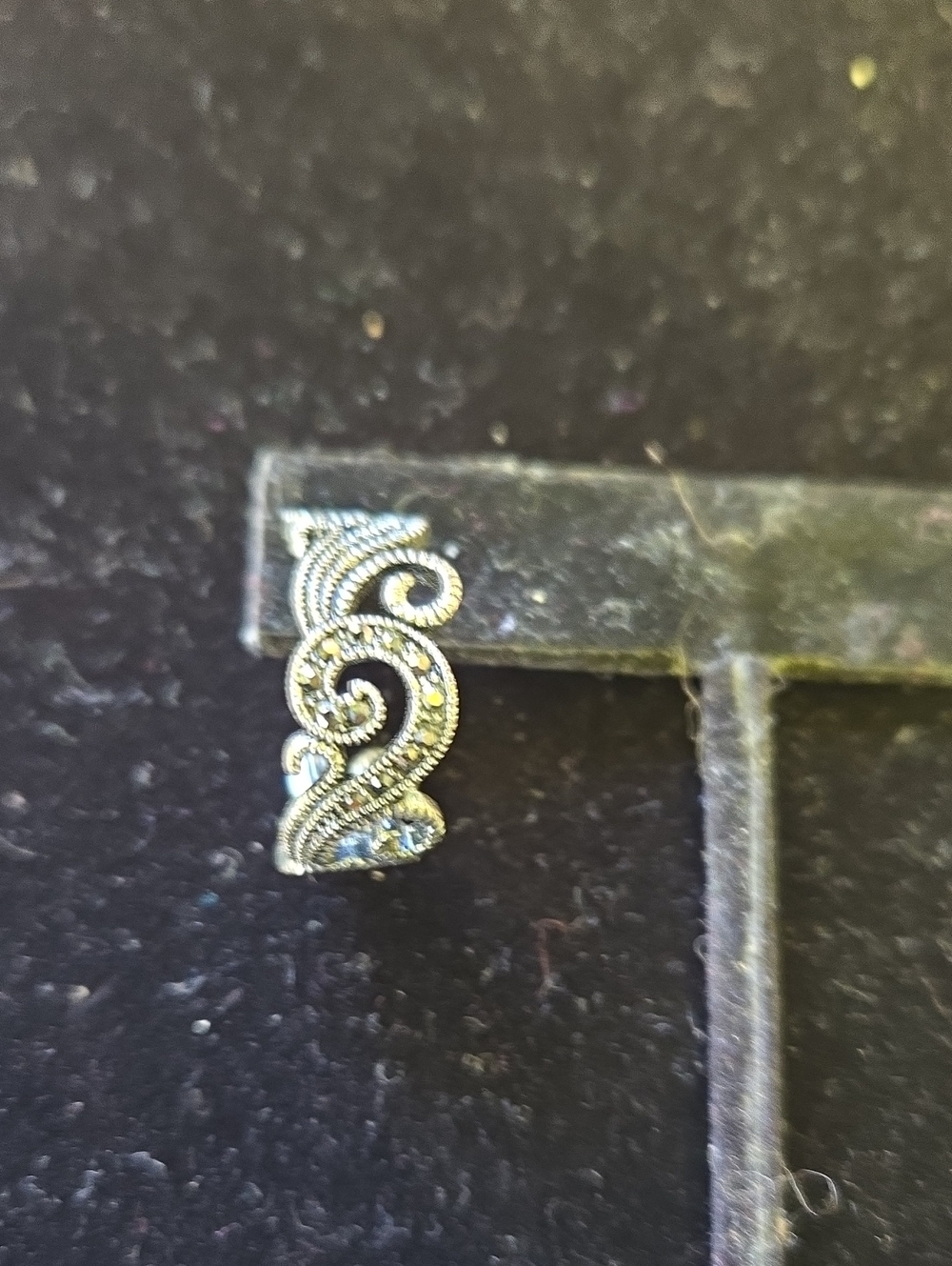 Marcasite Earrings, Filigree
